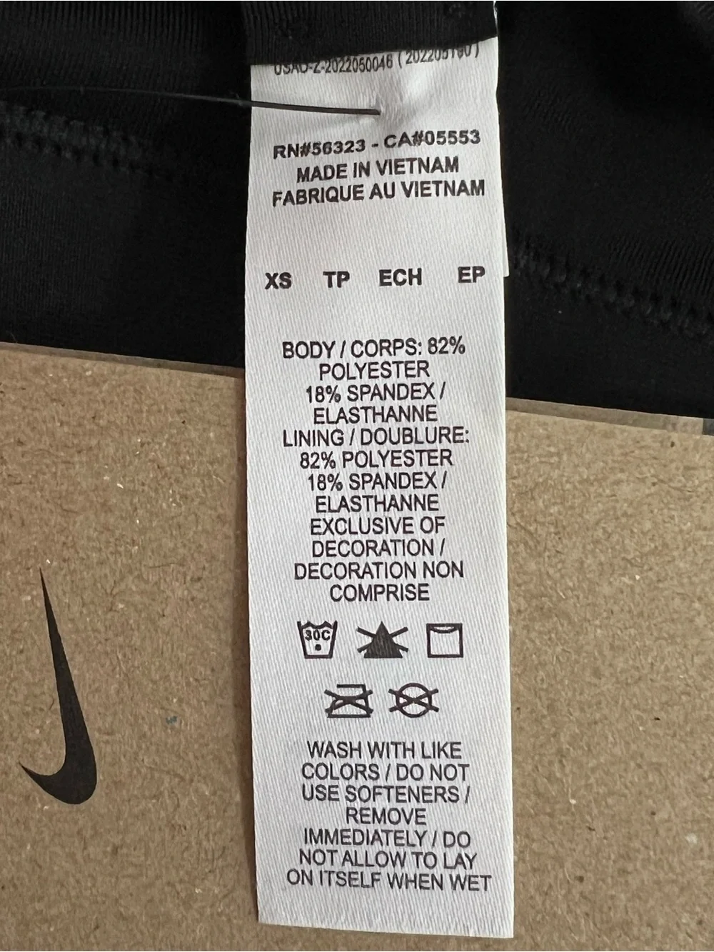 NWT Nike Women's Black Swoosh Racerback Sports Bra Size XS